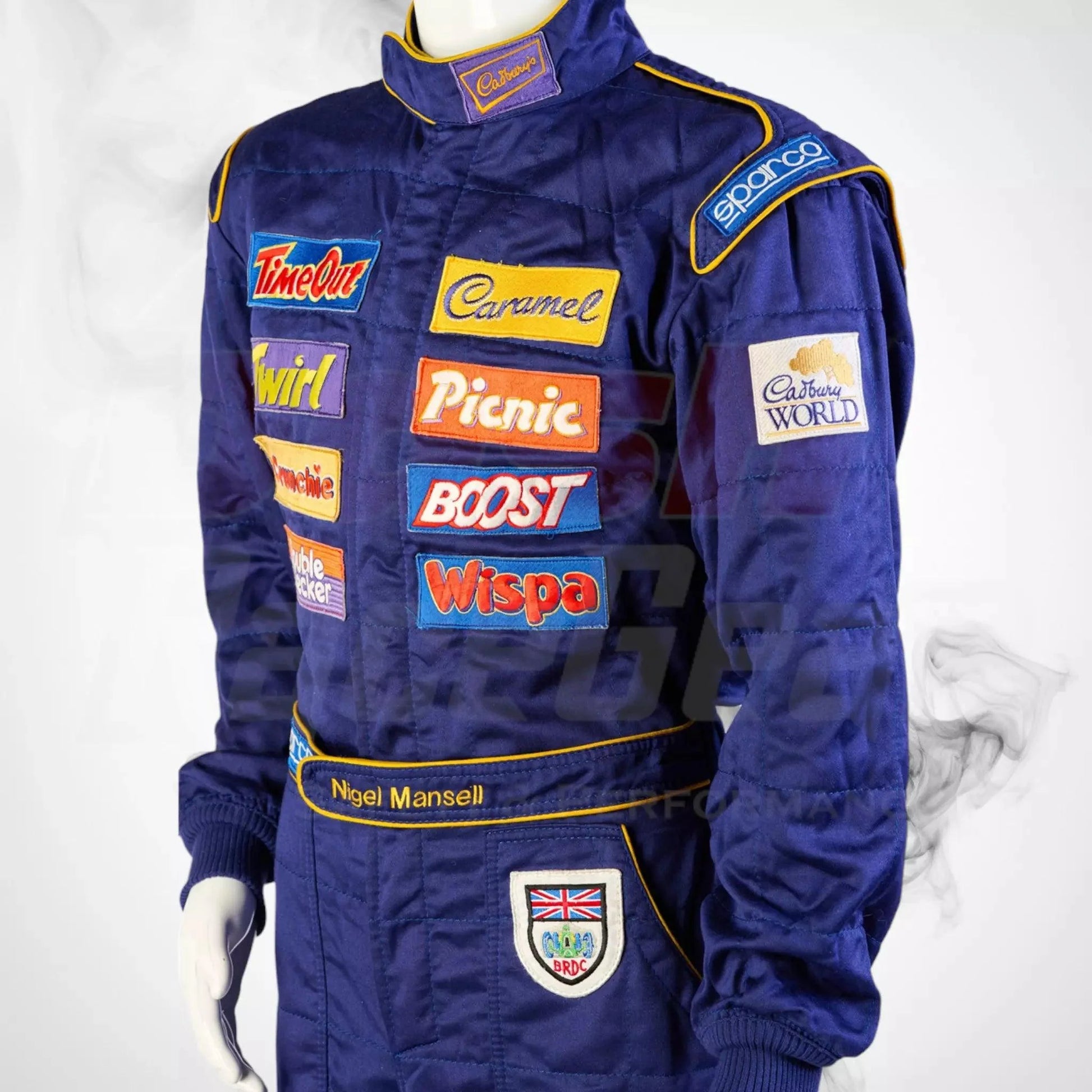 1995 ‘Race The Ace’ Cadbury's Chocolate Sparco NIGEL MANSELL’S Race Suit - Dash Racegear