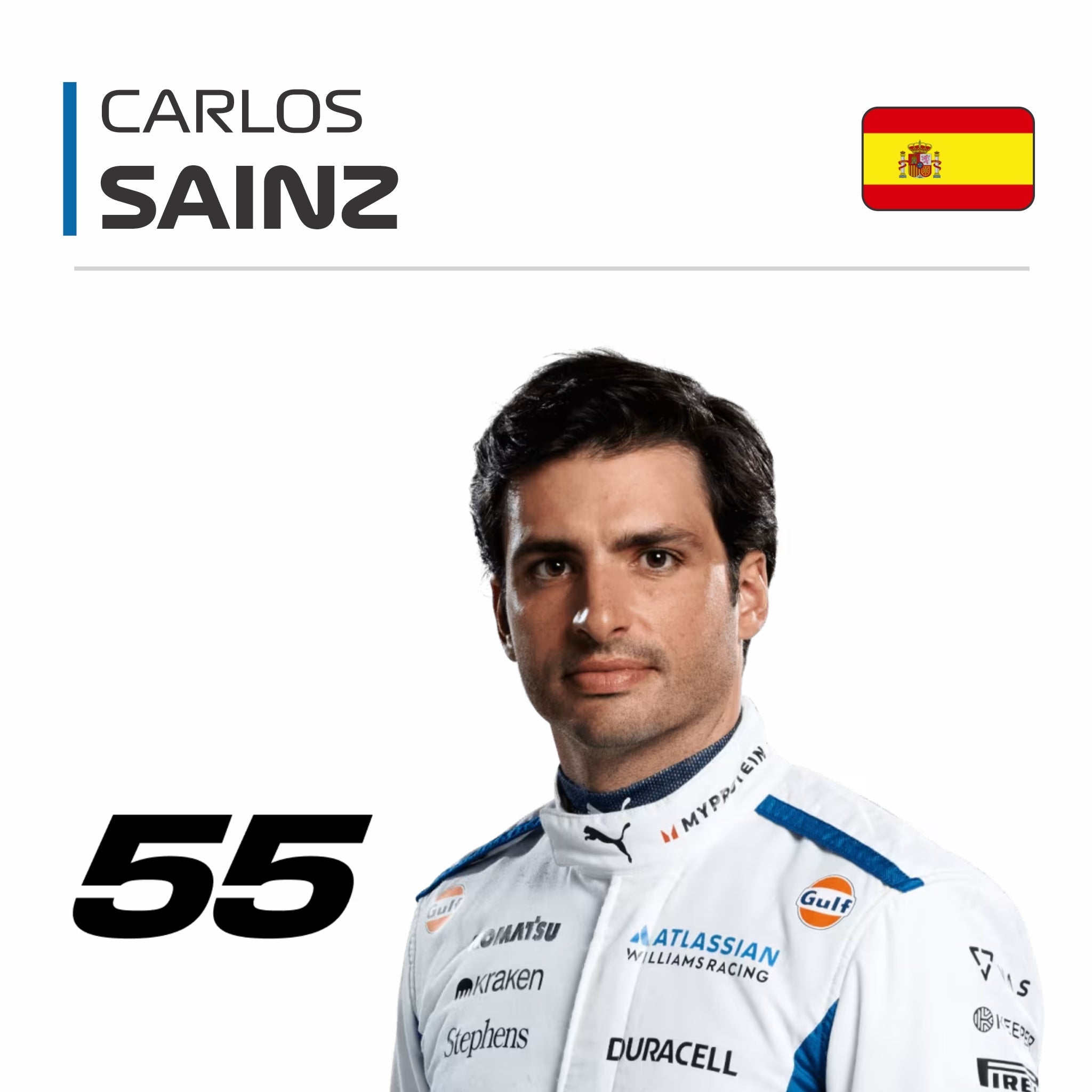 Carlos Sainz F1 Race Suit