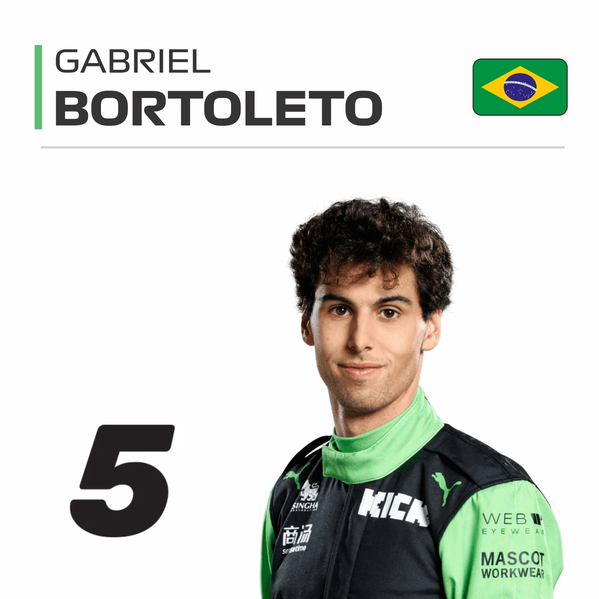Gabriel Bortoleto F1 Race Suit