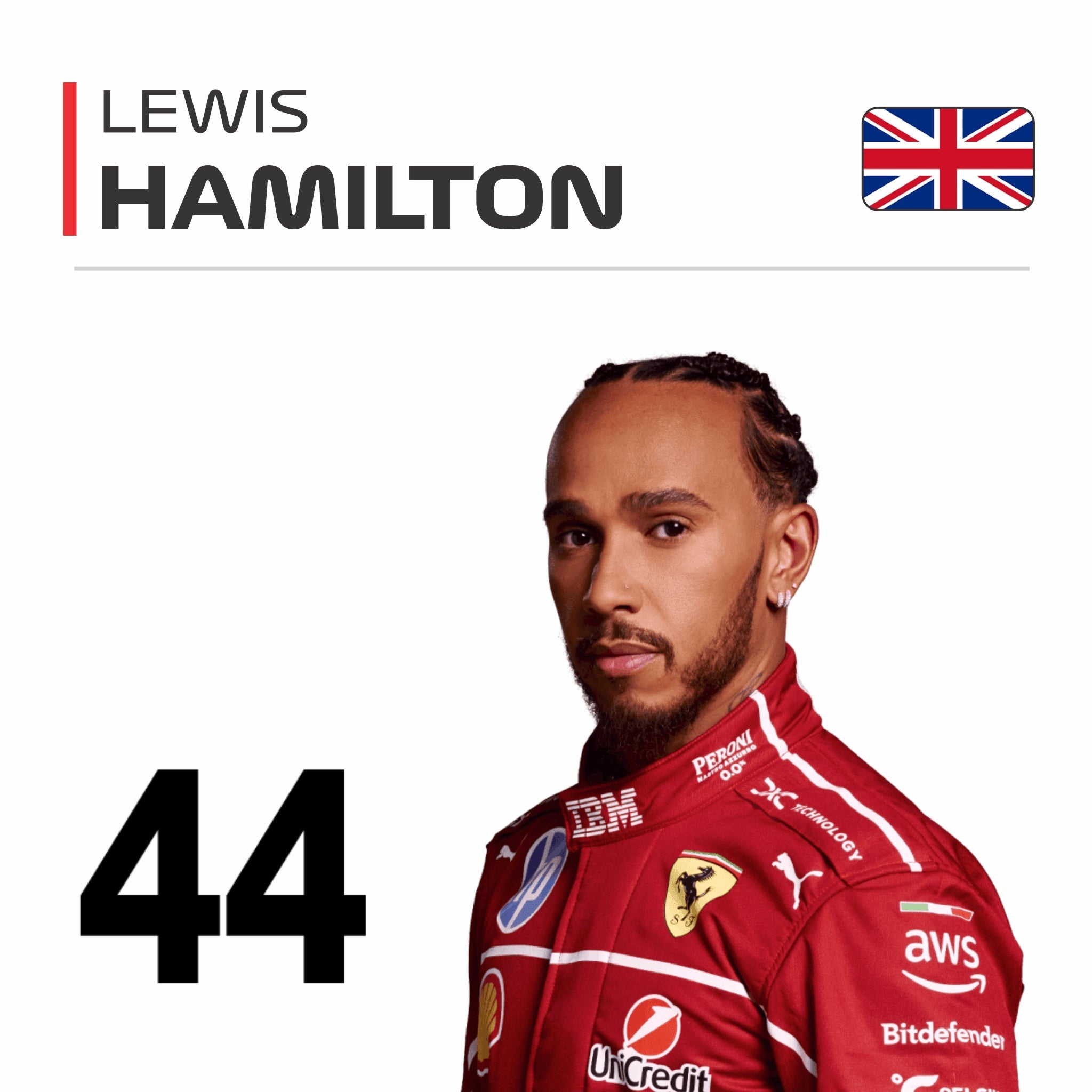 Lewis Hamilton F1 Race Suit