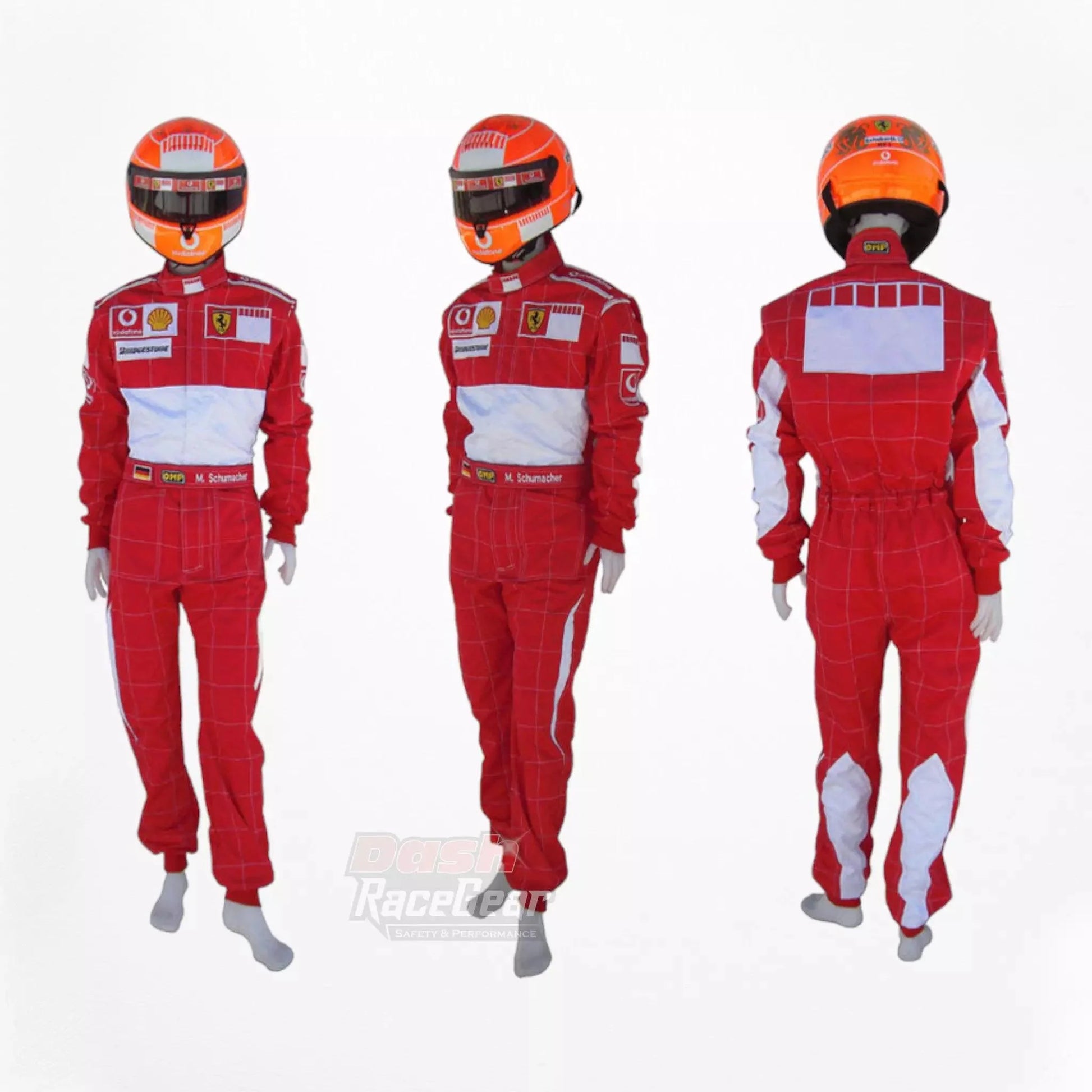 2006 Michael Schumacher BAR CODE Ferrari F1 Embroidered Racing Suit - Dash Racegear 
