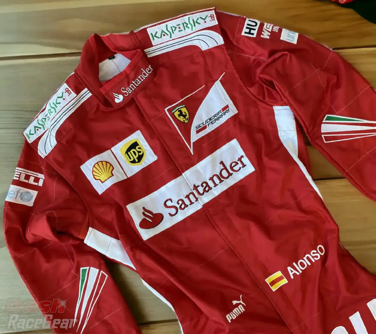 2014 Fernando Alonso Ferrari F1 Embroidered Racing Suit