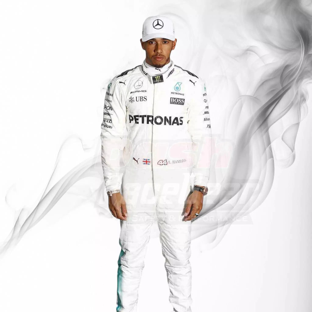 2017 Lewis Hamilton Mercedes-Benz F1 Printed Racing Suit - Dash Racegear 