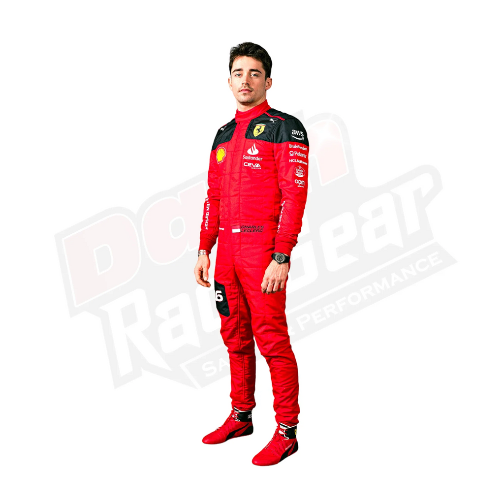 New Charles Leclerc 2023 Race Suit Ferrari F1 KIDS