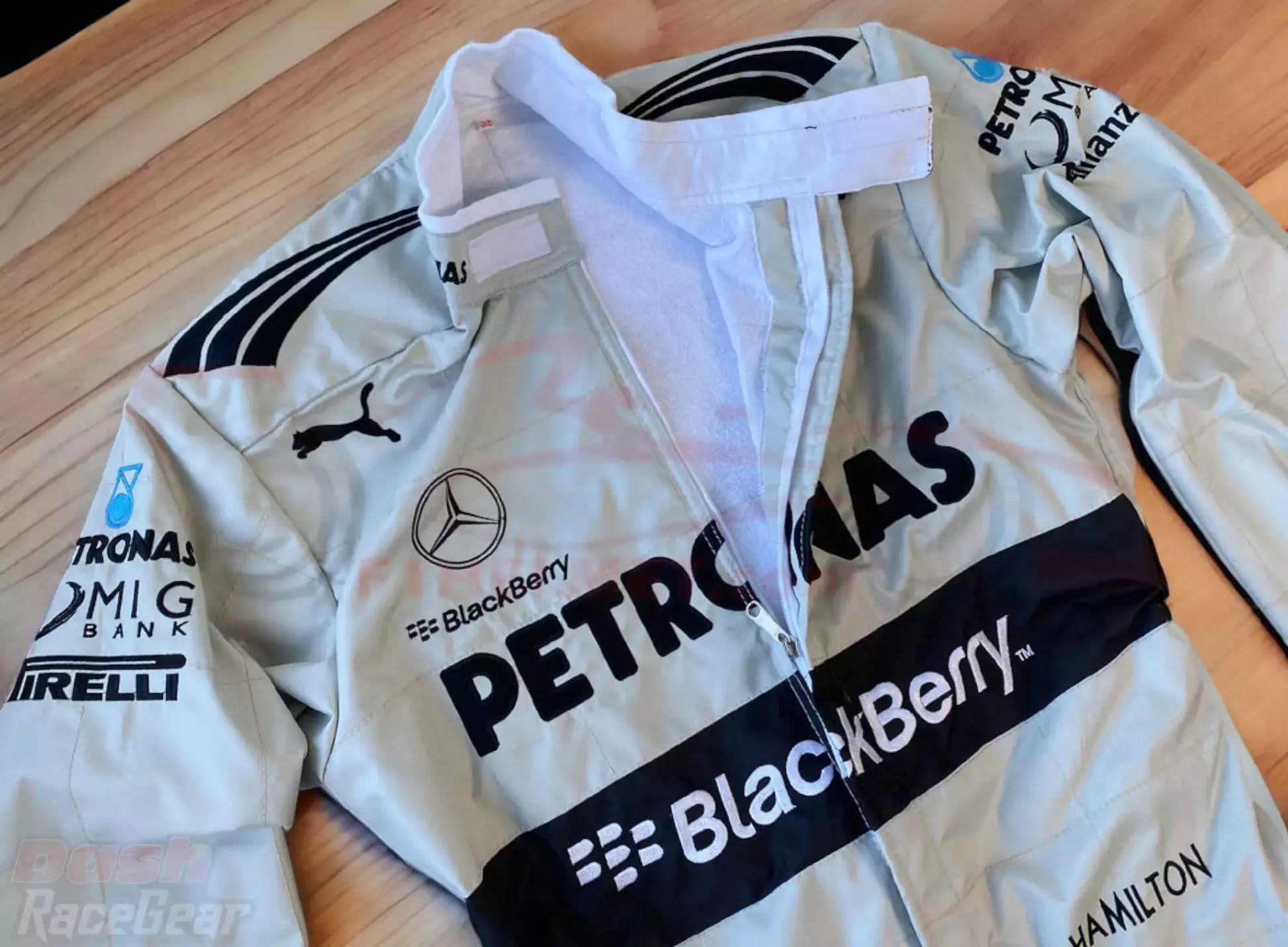 2013 Lewis Hamilton Mercedes Benz F1 Embroidered Race Suit