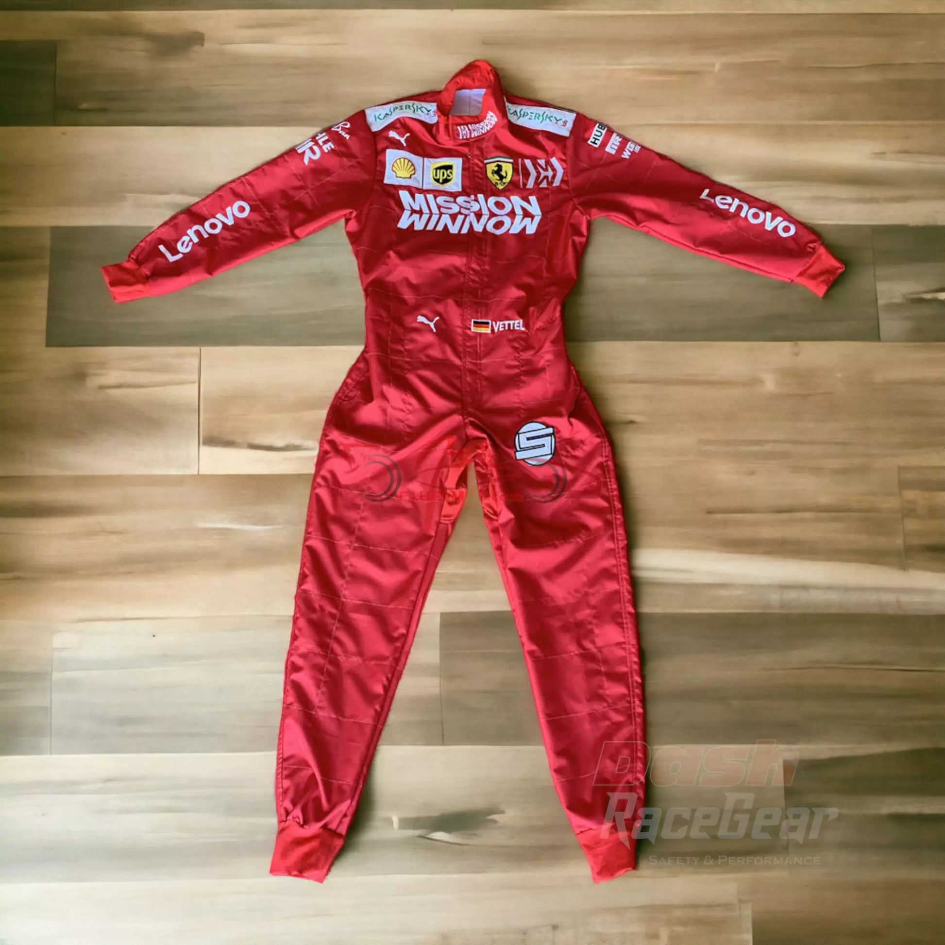 Sebastian Vettel Ferrari Mission Winnow F1 Embroidered Racing Suit